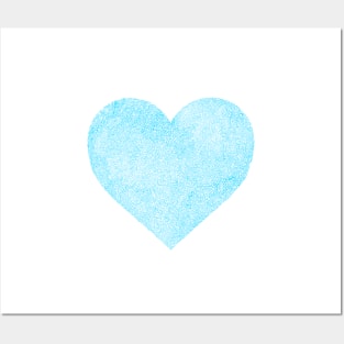 Blue Heart Posters and Art